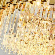 Crystal Chandelier BLOIS Eleganza, Diameter 49cm, 8x E14, Shiny Gold, Adjustable Height