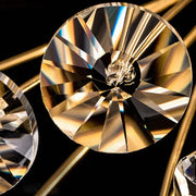 MINUET Crystal Chandelier 12x G9, Diameter 60cm, Shiny Gold, Adjustable Height