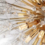 RONDO Vivace Crystal Chandelier, 6x G9, 49cm, Gold