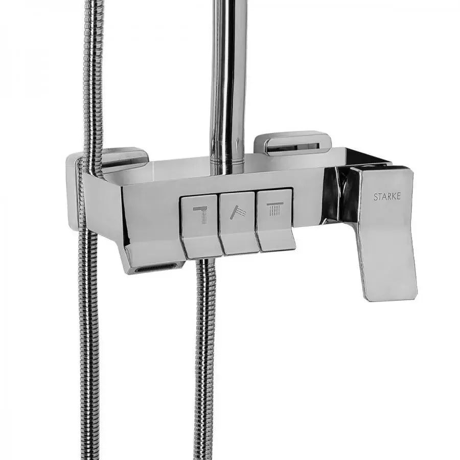 Shower Column with Adjustable Hand Shower and Head, Sanitary Brass, Chrome, 9920