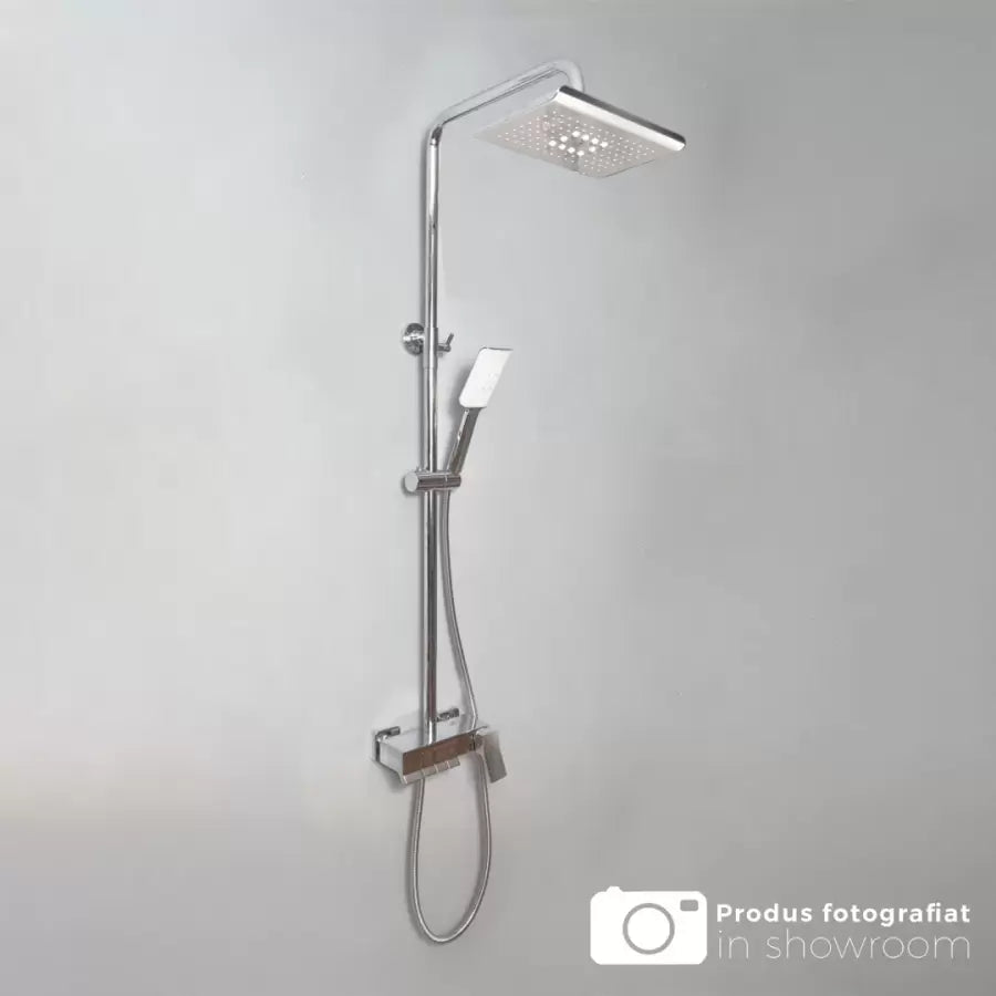 Shower Column with Adjustable Hand Shower and Head, Sanitary Brass, Chrome, 9920