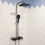Shower Column LCD Display Stainless Steel Black Silver SJG/006