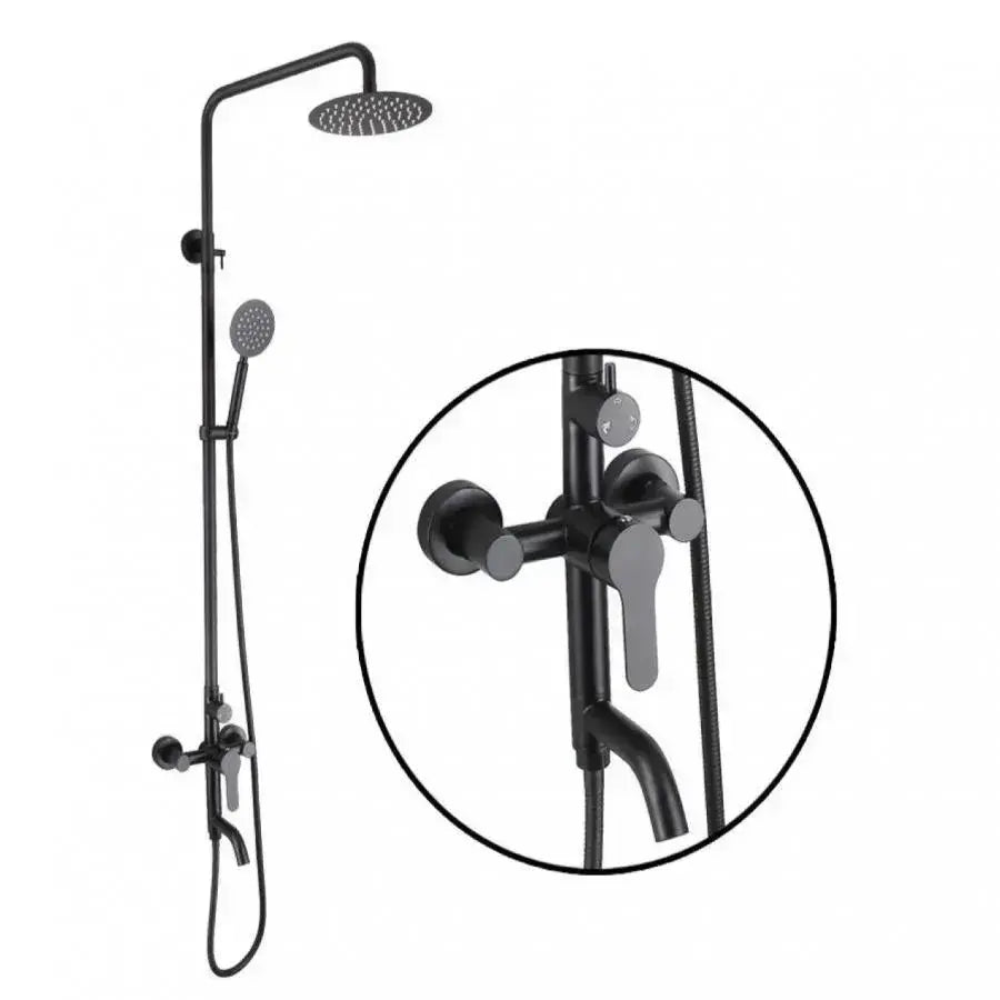 Shower Column, Stainless Steel SUS304, Black, HS005