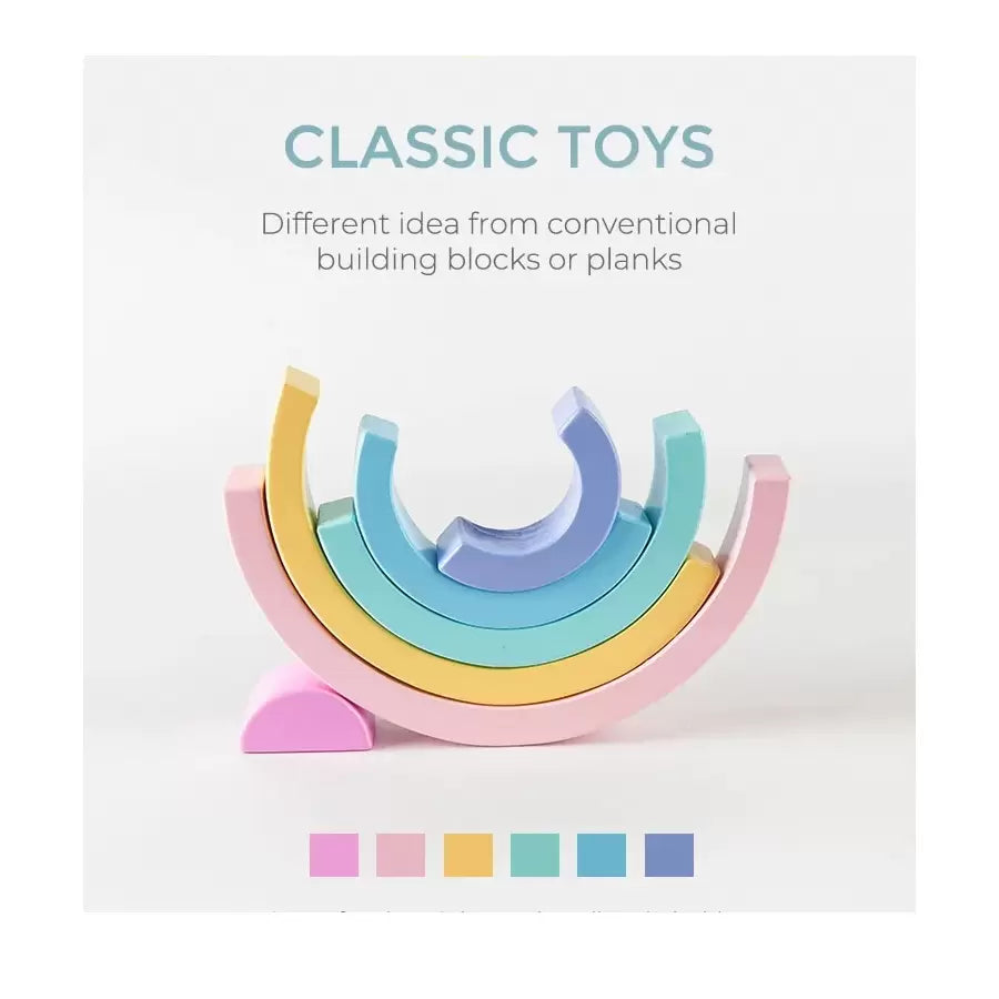 Rainbow Wooden Crayon Set of 6