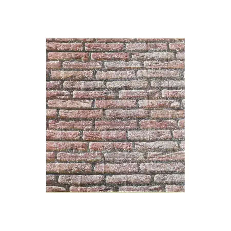 Set of 10x3D self-adhesive wallpaper old brick design made of soft foam, 70cm x 77cm x 6 mm
