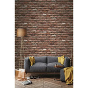 Set of 10x3D self-adhesive wallpaper old brick design made of soft foam, 70cm x 77cm x 6 mm