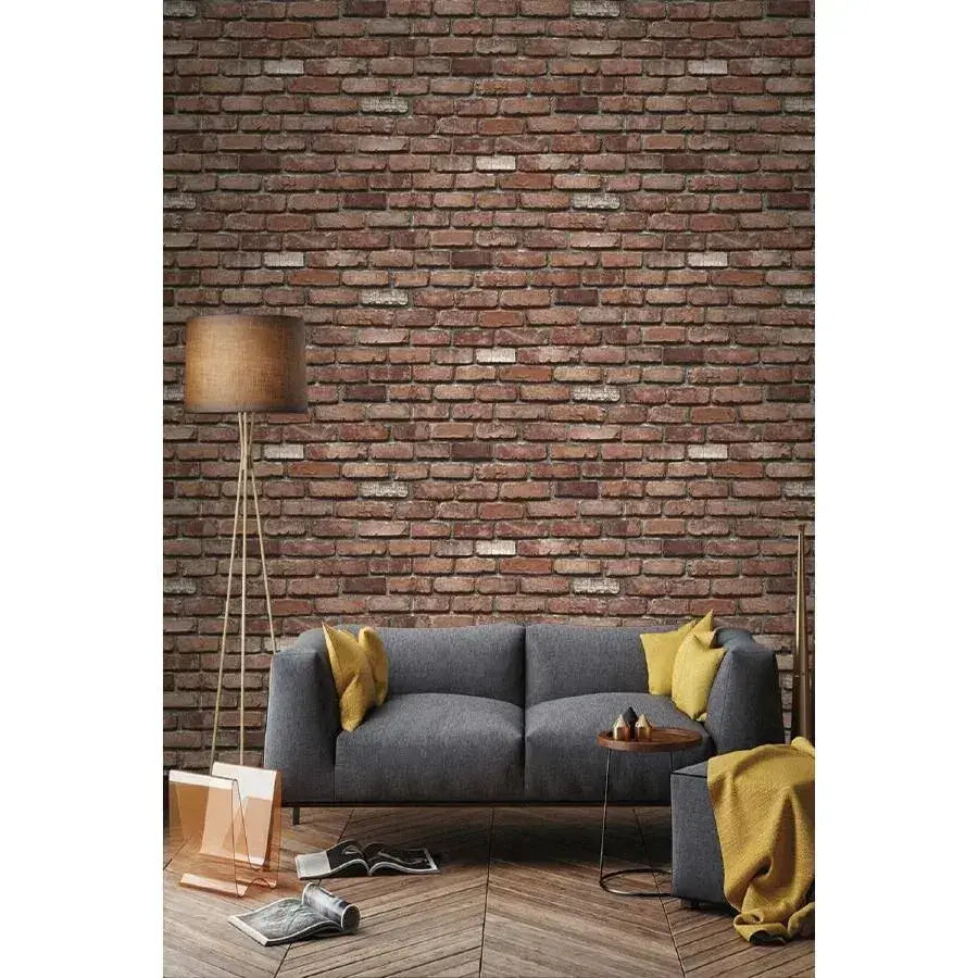 Set of 10x3D self-adhesive wallpaper old brick design made of soft foam, 70cm x 77cm x 6 mm