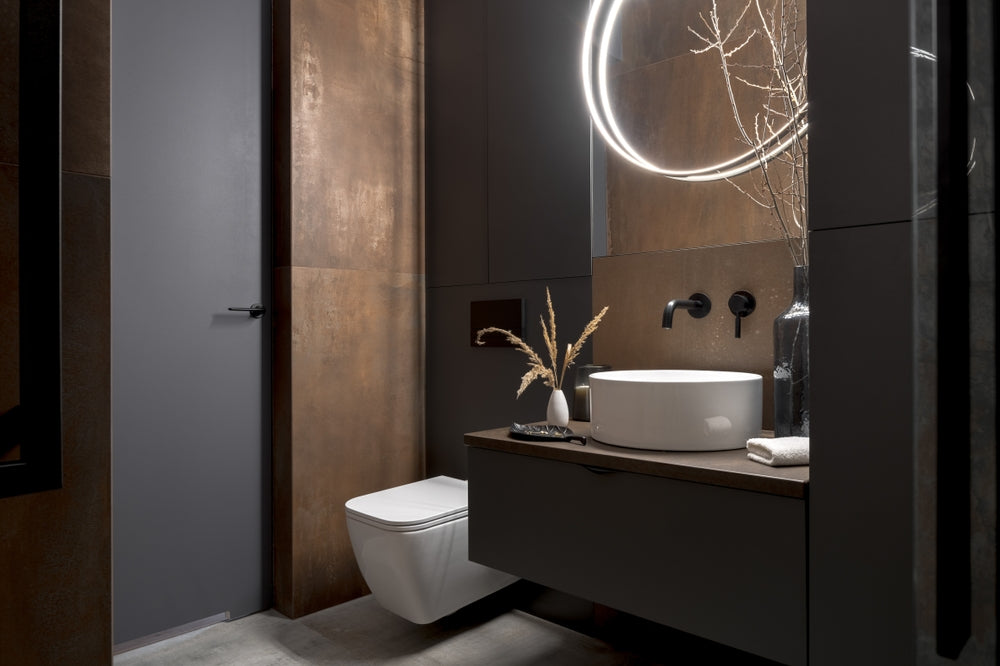 modern and discreet storage methods in the bathroom