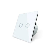 Touch Switch, Double, White, Tempered Glass, Livolo