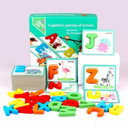 Cognitive and Educational Game with Animals and Letters, 53 Pieces, Cardboard