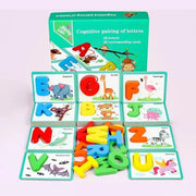 Cognitive and Educational Game with Animals and Letters, 53 Pieces, Cardboard