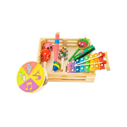 Creative Game Box with Musical Instruments, 8 Pieces, Wood