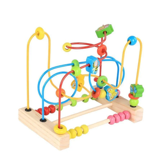 Multifunctional Montessori Educational Game Insect Maze, Wood