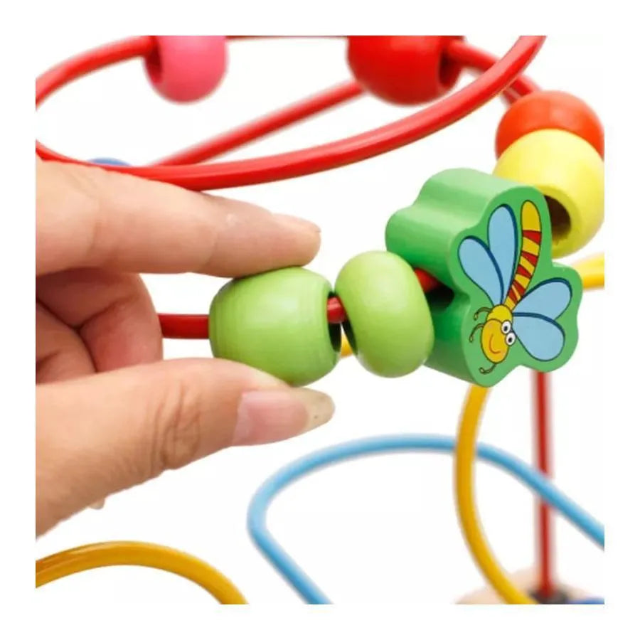 Multifunctional Montessori Educational Game Insect Maze, Wood