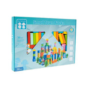 Interactive Urban City Building Blocks Game, 100 Pieces, Wood