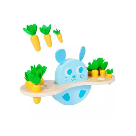 Interactive Game with Bunny and Carrots, 14 Pieces, Wood