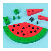 Wooden Watermelon Slice Stringing Game