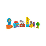 Farm Animals Cube Puzzle Game for Construction, 100 Pieces, Wood
