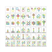 Frame Stacking Game, 81 Pieces, Wood and Cardboard, 1-4 Players