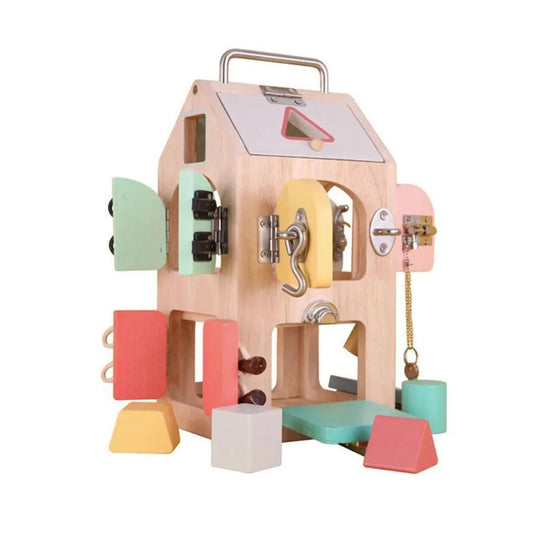 Montessori Educational Toy Mansion of Mysteries, 6 Pieces, Wood