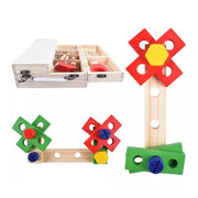 Toolbox Toy, 40 Pieces, Wood