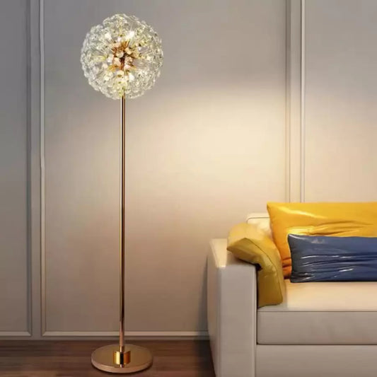 Kingston Crystal Floor Lamp 8x G9 Gold