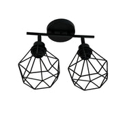 Aerope Chandelier, 2x E27, Metal, Black