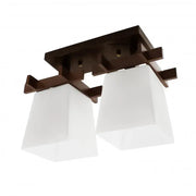 Cala Chandelier 2x E27 White Brown