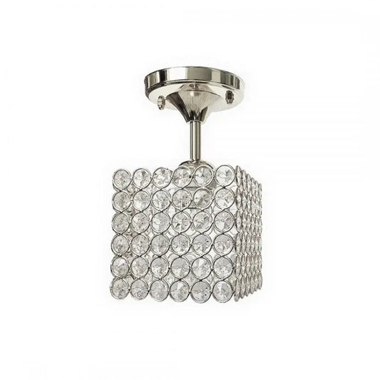 Catrina Chandelier, 1*E27, Chrome, Metal and Crystal