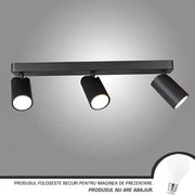 Joom Chandelier with Linear Projectors 3XGU10 Black