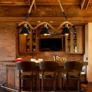 Rope Chandelier, 3*E27, Brown, Metal and Rope