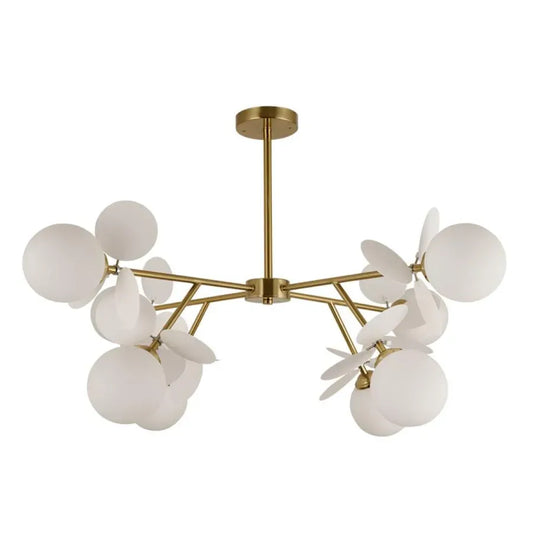 SVEN modern bulb chandelier, 8x G9, Golden White, Metal
