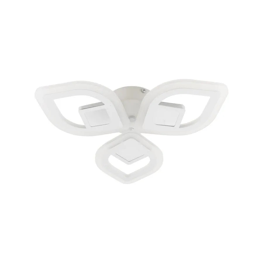 LED chandelier with remote control ZENI 3D 60W, 3 Elements, Cold/Warm/Neutral light, Dimmable, White