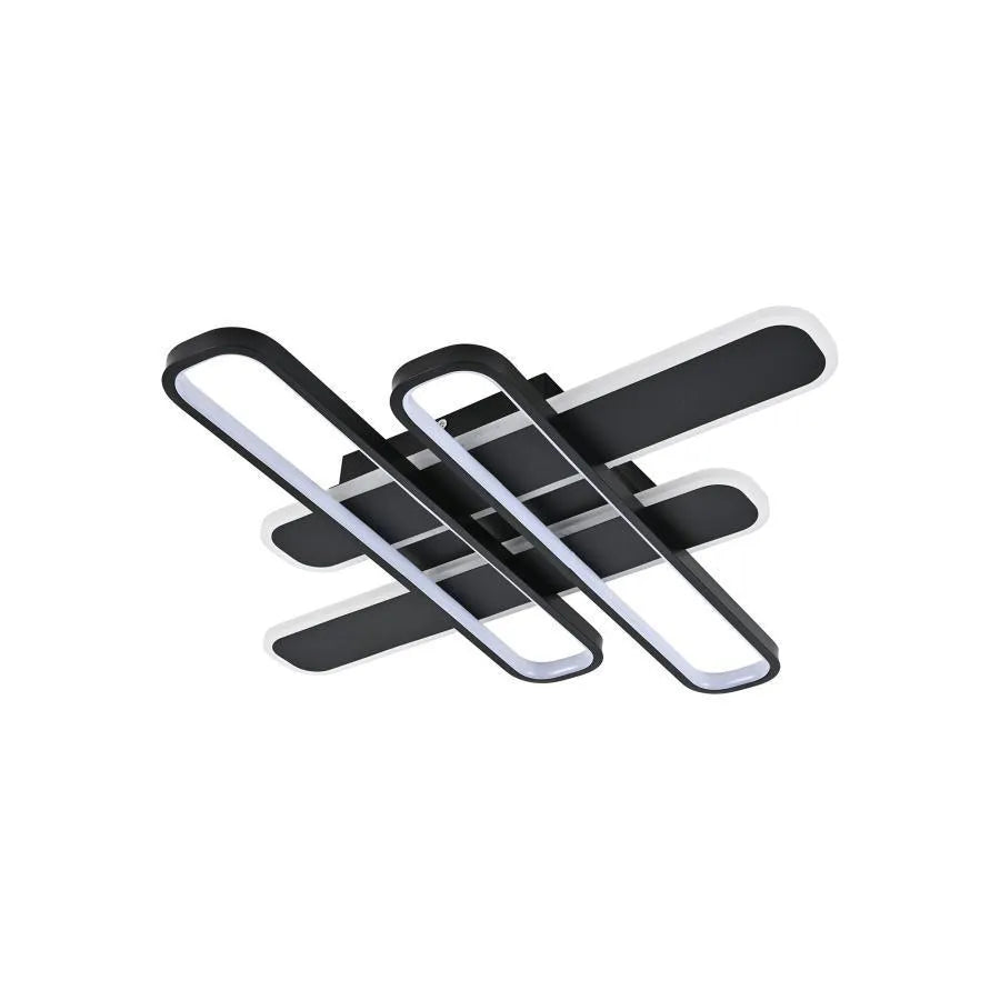 LED chandelier with remote control AFINA 120W, 4 Elements, Cold/Warm/Neutral light, Dimmable, Black