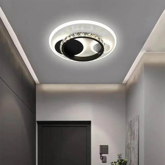LED crystal chandelier ARIELLA 30W, Round, Cold/Warm/Neutral light, Black