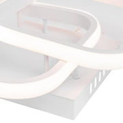 VERTEX Matrix LED Chandelier Overlapping Diamonds, 44W, 2 Diamonds, Cold/Warm/Neutral Light, White