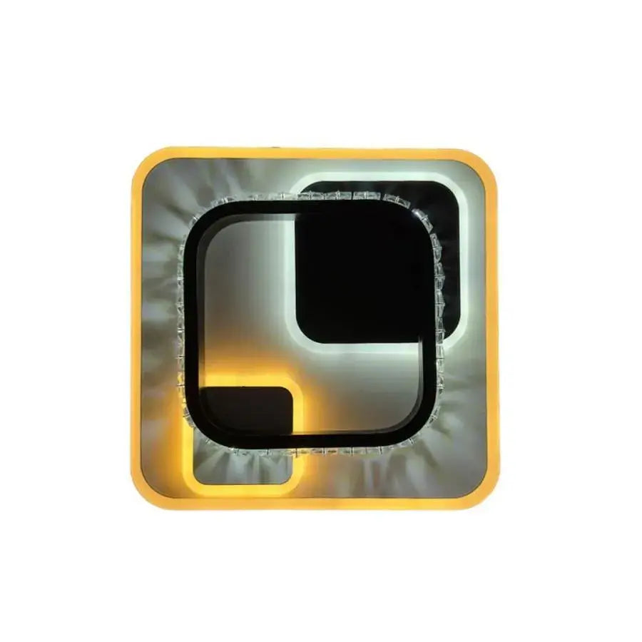 Crystal LED chandelier ARIELLA 40W, Square, Cold/Warm/Neutral light, Black