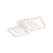 LED chandelier with remote control BALANS 44W, 2 Squares, Cold/Warm/Neutral light, Dimmable, White