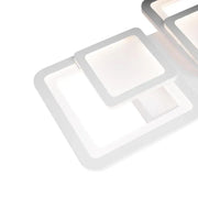 LED chandelier with remote control BALANS 44W, 2 Squares, Cold/Warm/Neutral light, Dimmable, White