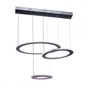 White LED Chandelier 99W Black with Remote Control