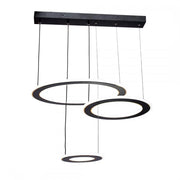 White LED Chandelier 99W Black with Remote Control