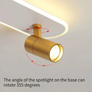 Camilla LED chandelier, 49W, cold/hot light/neutral adjustable acrylic and white and golden projector