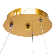 Suspended LED chandelier with remote control AZARIAH 38W, 1 Circle, Cold/Warm/Neutral light, Dimmable, Shiny Gold, Adjustable Height