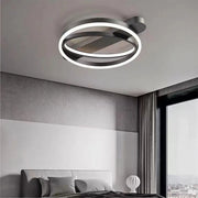 Cerelis LED Chandelier with Remote Control, 90W, 2.4Ghz, Dimmable, Acrylic, Black