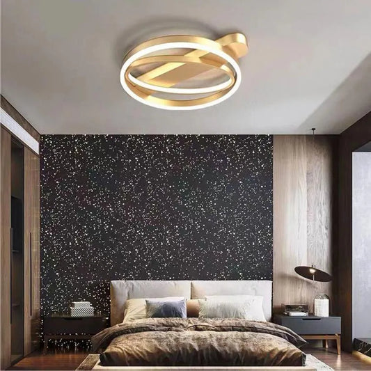 LED chandelier with remote control CERELIS 90W, Cold/Warm/Neutral light, Dimmable, Shiny Gold