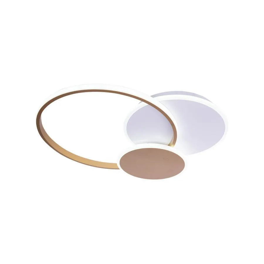 LED chandelier with remote control KILLIAN 71W, 3 Circles, Cold/Warm/Neutral light, Dimmable, White Gold