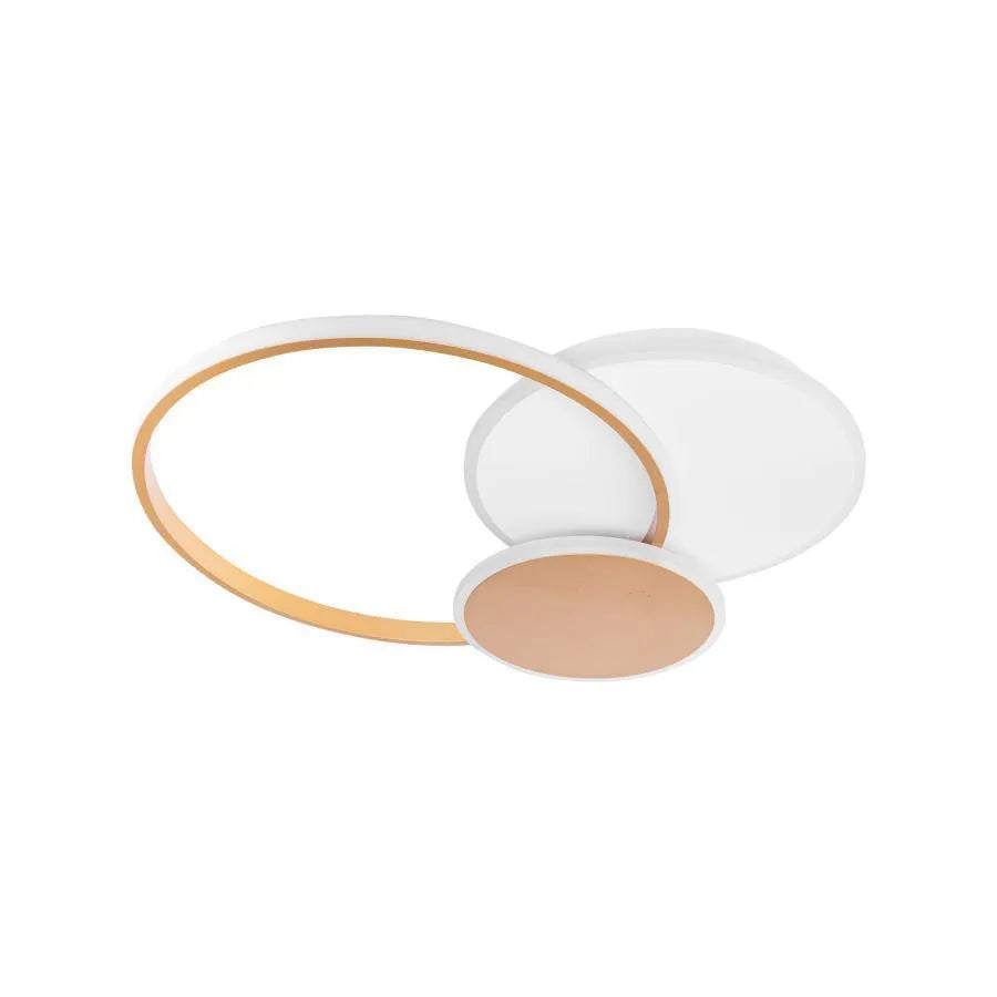 LED chandelier with remote control KILLIAN 71W, 3 Circles, Cold/Warm/Neutral light, Dimmable, White Gold