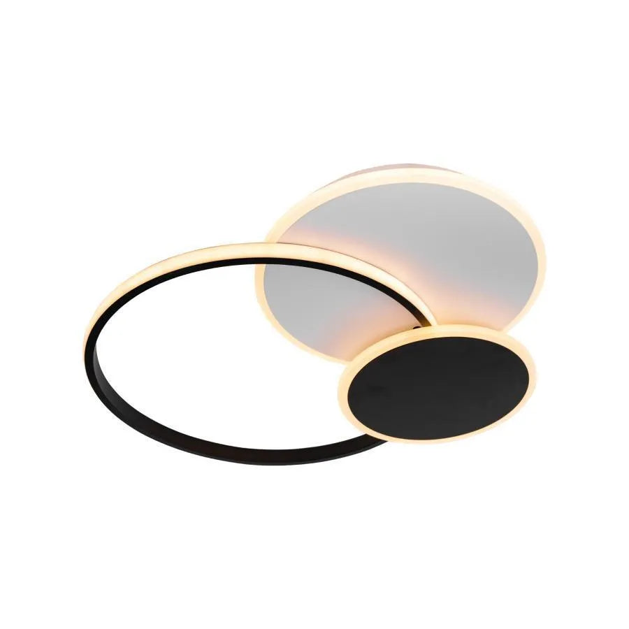 LED chandelier with remote control KILLIAN 71W, 3 Circles, Cold/Warm/Neutral light, Dimmable, Black White