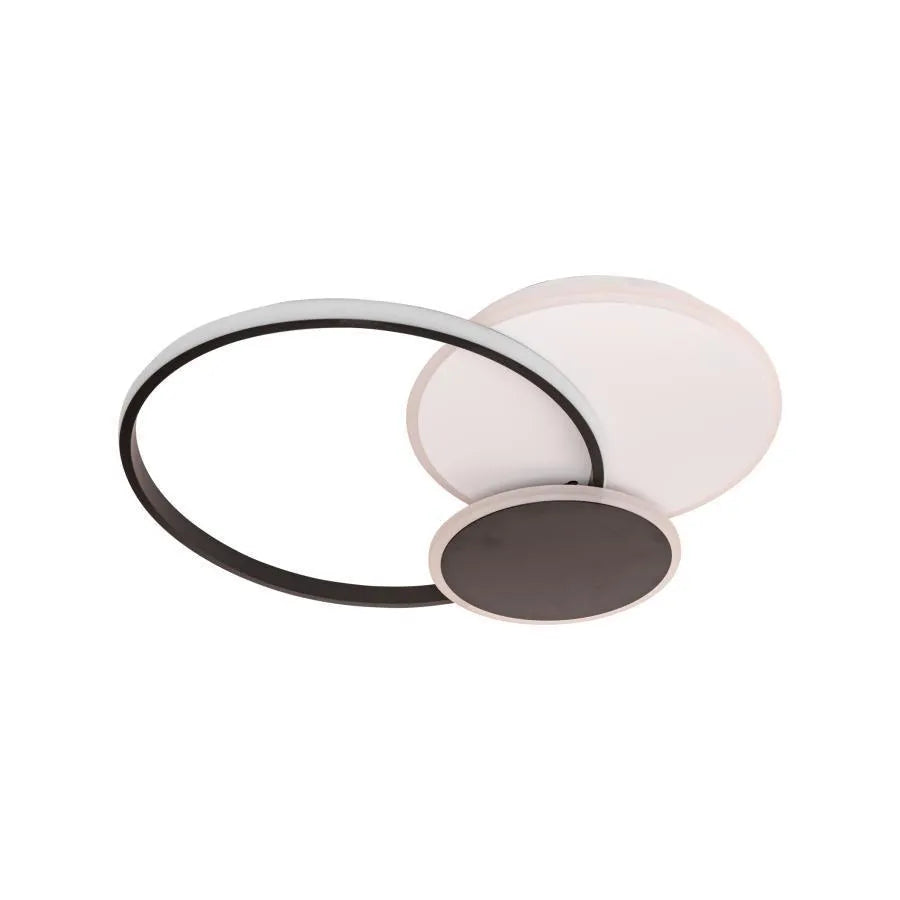 LED chandelier with remote control KILLIAN 71W, 3 Circles, Cold/Warm/Neutral light, Dimmable, Black White