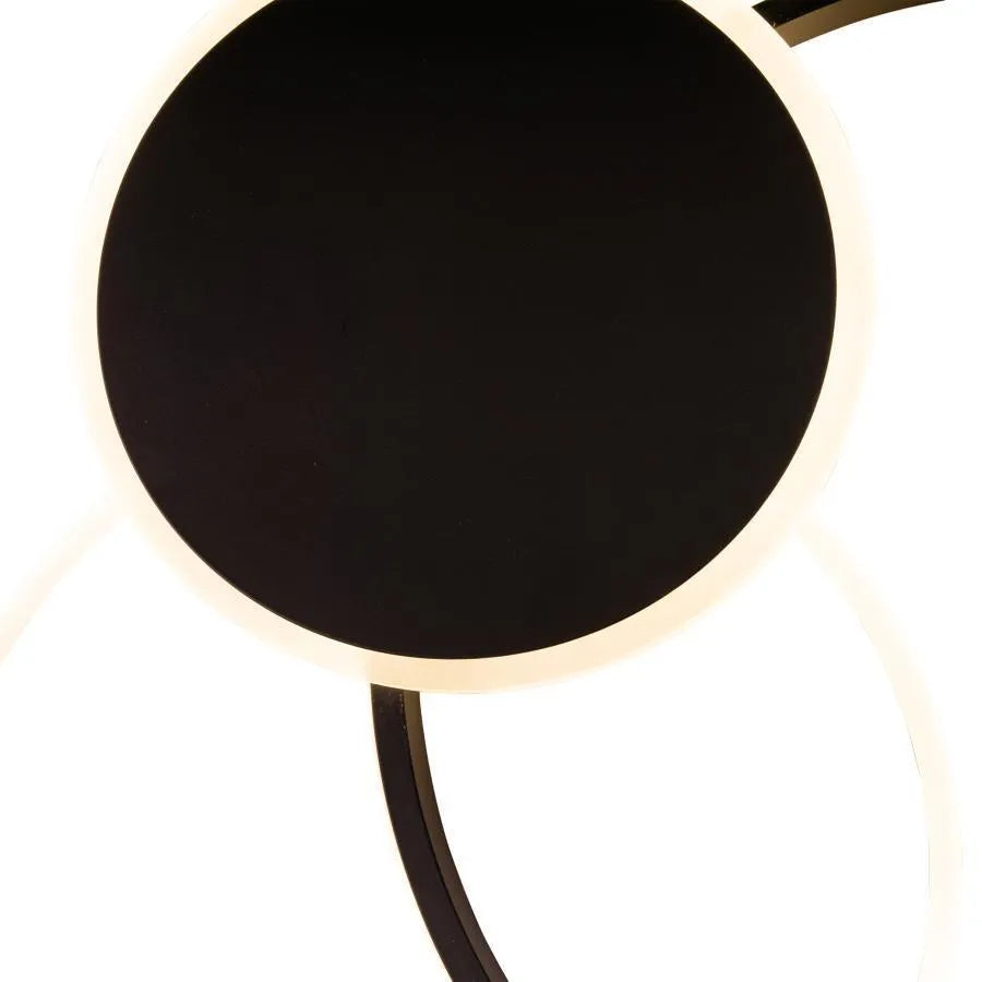 LED chandelier with remote control KILLIAN 71W, 3 Circles, Cold/Warm/Neutral light, Dimmable, Black White